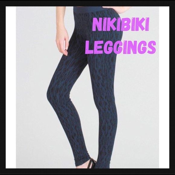 NWOT Nikibiki Timber Print Full-length Seamless Leggings - OS - Picture 1 of 6